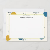 Retro Mid Century Moderne Note Cards Notitiekaartje (Voorkant)