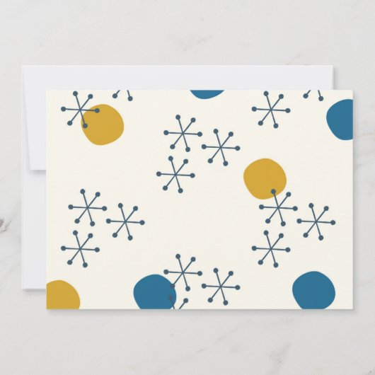 Retro Mid Century Moderne Note Cards Notitiekaartje (Achterkant)