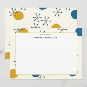 Retro Mid Century Moderne Note Cards Notitiekaartje (Voorkant / Achterkant)