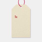 Retro Mid-Century Moderne Persoonlijke Kerstmis Cadeaulabel (Achterkant)
