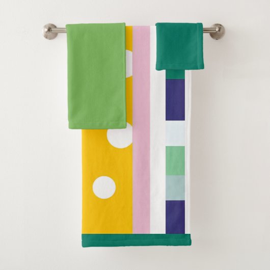 Retro Mid-century moderne Pop kunst geïnspireerd Bad Handdoek (Insitu)