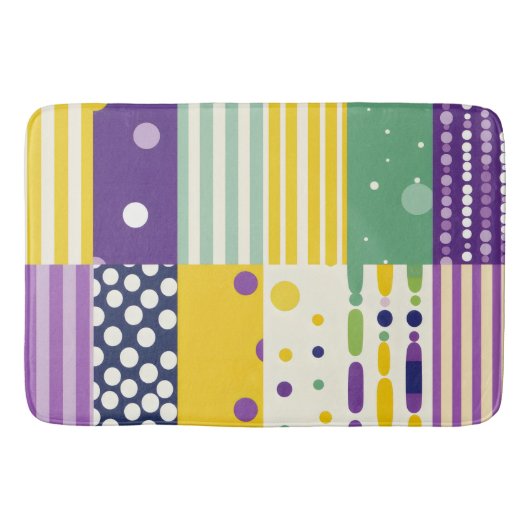 Retro Mid-century moderne Pop kunst geïnspireerd Badmat (Voorkant)