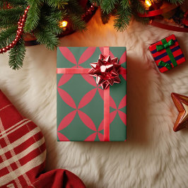 Retro Mid Century Moderne vakantie Geometrische Bl Cadeaupapier