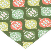 Retro Mid Century Red & Olive Green Kerstmis Lange Tafelloper (Hoek)