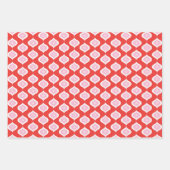 Retro Mid Century Rode, Roze & Groene Kerstmis Inpakpapier Vel (Voorkant 2)