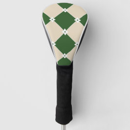 Retro Mid Century Sage Groene Harlekijn Golfheadcover