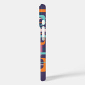 Retro mid Century Shapes Paars op persoonlijke tit Case-Mate iPhone Case (Achterkant / Links)