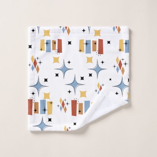 Retro Mid-Century Starburst Bad Handdoek (Wasdoekje)