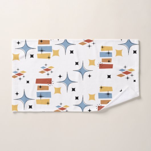 Retro Mid-Century Starburst Bad Handdoek (Handdoek)
