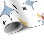 Retro Mid-Century Starburst Cadeaupapier (Rol Hoek)