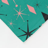 Retro Mid Century Starburst en Diamonds Fleece Deken (Hoek)