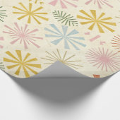 Retro mid-century stervormig patroon inpakpapier (Hoek)