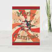 Retro Mid Century Your Family Photo and Message Kaart (Voorkant)