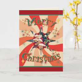 Retro Mid Century Your Family Photo and Message Kaart