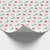 Retro Mid-Centy Diamond | Pastel Kerst Cadeaupapier (Hoek)
