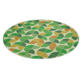 Retro Mid eeuw Geometrische floraalgroen Snijplank (Hoek)