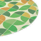 Retro Mid eeuw Geometrische floraalgroen Snijplank (Hoek)