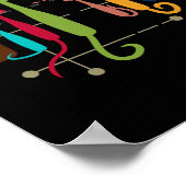 Retro Mid-eeuw Moderne look Katten 50s 60s Stijl Poster (Hoek)