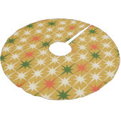 Retro Mid-eeuwse  atoomsterren Ochre Kerstboom Rok (Gekanteld)