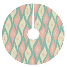 Retro Mid-eeuwse kerstversieringen roze