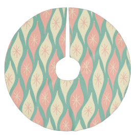 Retro Mid-eeuwse kerstversieringen roze Kerstboom Rok