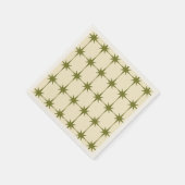 Retro Mid-eeuwse Modern Green Star Pattern Servet (Hoek)