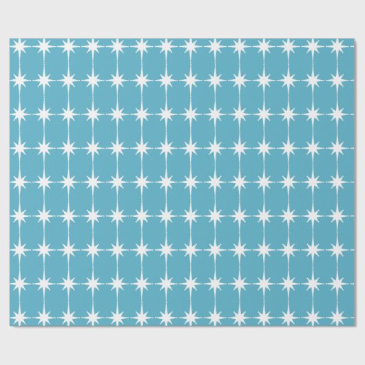 Retro Mid-eeuwse Modern Star Pattern Cadeaupapier (Vlak)