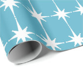 Retro Mid-eeuwse Modern Star Pattern Cadeaupapier (Rol Hoek)