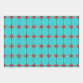 Retro Mid-eeuwse Modern Starbursts Pattern Inpakpapier Vel (Voorkant 2)