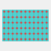 Retro Mid-eeuwse Modern Starbursts Pattern Inpakpapier Vel (Voorkant)