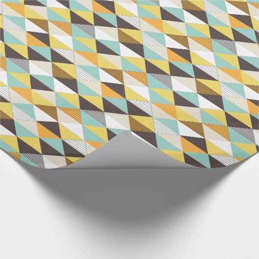 retro mid - eeuwse moderne driehoek inpakpapier (Hoek)