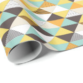 retro mid - eeuwse moderne driehoek inpakpapier (Rol Hoek)