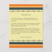 Retro Mid-eeuwse Moderne Geïnspireerde bruiloft Informatiekaartje (Voorkant)