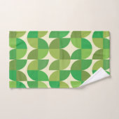 Retro Mid-eeuwse Moderne Groene Geometrische patro Bad Handdoek (Handdoek)