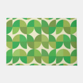 Retro Mid-eeuwse Moderne Groene Geometrische patro Deurmat (Voorkant)