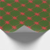 Retro Mid-eeuwse moderne kerststaarten patroon Cadeaupapier (Hoek)