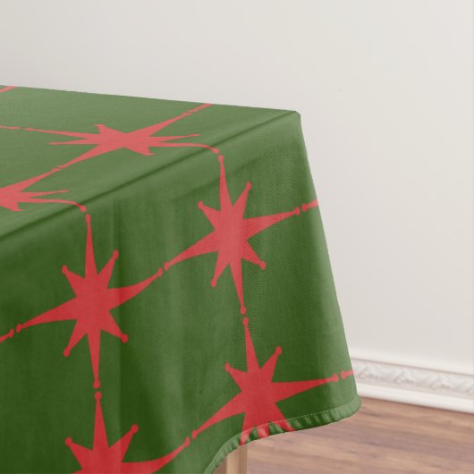 Retro Mid-eeuwse moderne kerststaarten patroon Tafelkleed (Voorbeeld)