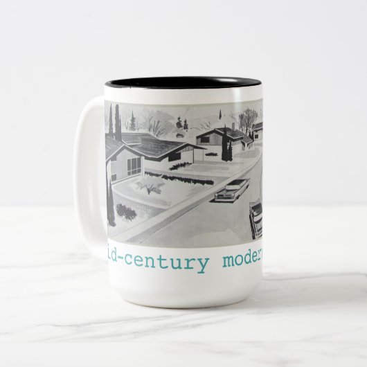 Retro Mid-eeuwse Moderne Mok (Voorkant links)