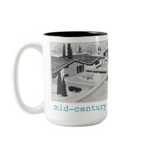 Retro Mid-eeuwse Moderne Mok