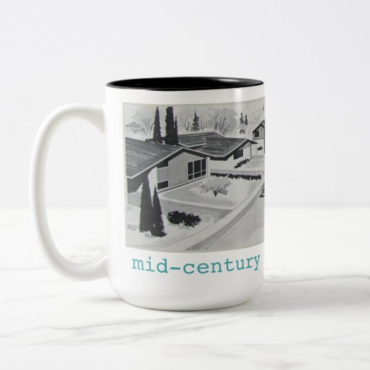 Retro Mid-eeuwse Moderne Mok (Links)