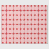 Retro Mid-eeuwse moderne Star Pattern Red & Roze Cadeaupapier (Vlak)