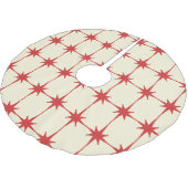 Retro Mid-eeuwse Moderne Starbursts Red Cream Kerstboom Rok (Gekanteld)