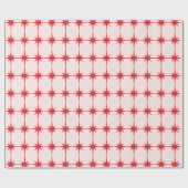 Retro Mid-eeuwse moderne sterren Rood & Licht Roze Cadeaupapier (Vlak)
