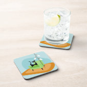 Retro Mid-eeuwse moderne stijlkat Bier Onderzetter (Rechterzijde)