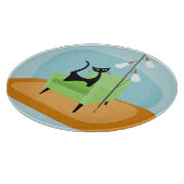 Retro Mid-eeuwse moderne stijlkat Snijplank (Hoek)