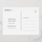 Retro mid-eeuwse patroon Happy Nieuwjaar Folie Feestdagen Briefkaart (Achterkant)