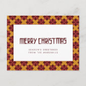 Retro mid-eeuwse patroon Merry kerst Briefkaart (Voorkant)