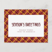 Retro mid-eeuwse patroon Seizoensgroeten Briefkaart (Voorkant)