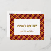 Retro mid-eeuwse patroon Seizoensgroeten Folie Feestdagen Briefkaart (Voorkant / Achterkant)