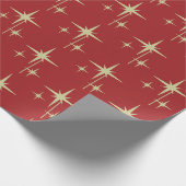 Retro Mid-eeuwse Twinking Atomic Stars Cadeaupapier (Hoek)